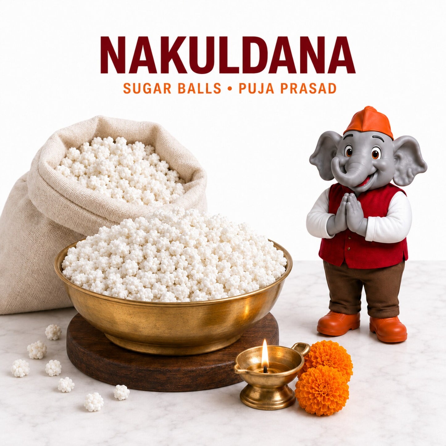 Nakuldana Sugar Balls — 25 kg Wholesale Bag