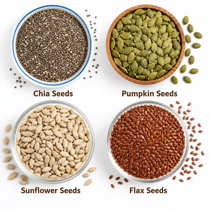 Seeds (Chia-Sunflower-Flax-Sabja-Pumpkin)